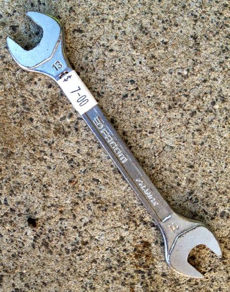 Double open end spanner - 11mm + 13mm