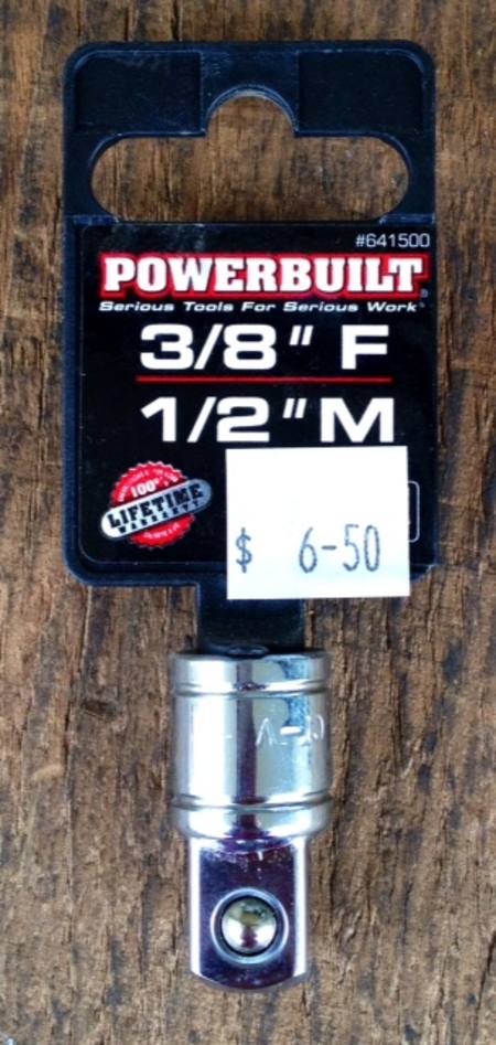 Powerbuilt 3/8"F -> 1/2"M