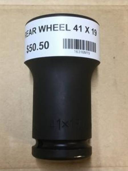 Impact rear wheel nut socket , 3/4"dr , 41mm x 19mm