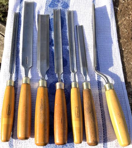 Pattern makers paring chisel x 7
