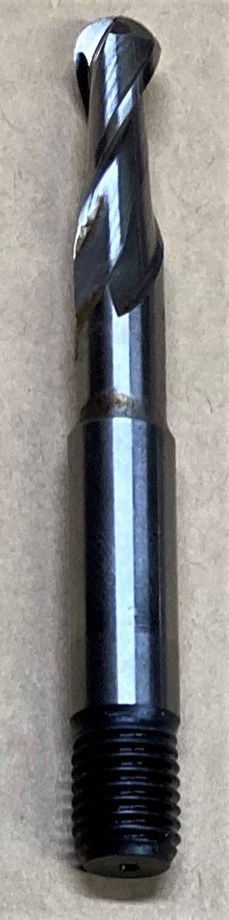 5/16" ball end slot drill, long thread