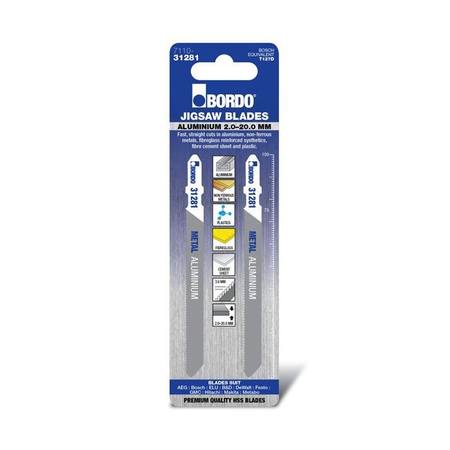 Aluminium jigsaw blades , 2 per pack