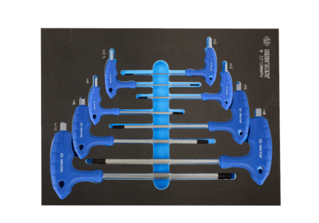 L-Type hex wrench set metric 2-10mm , eva foam tray