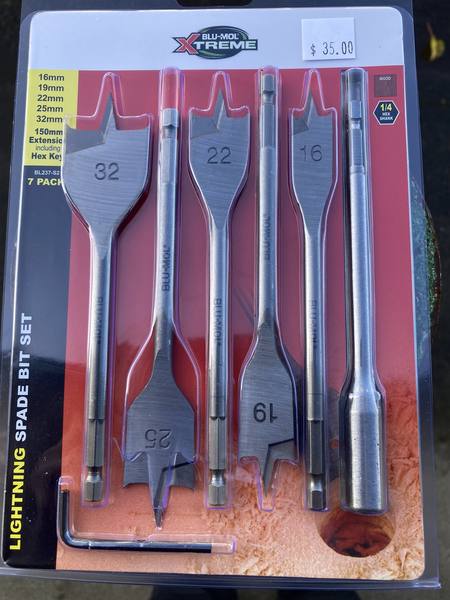 Blu-Mol spade bit set