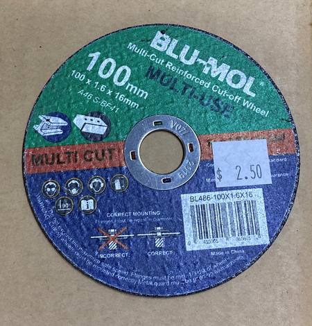 Cutting disc 100mm x 1.6mm