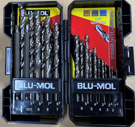 Blu-Mol drill & driver set , 1-10mm , sq1&sq2