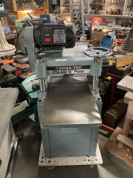 Carbatec 15" thicknesser,3hp,triple belt drive,2 feed speeds