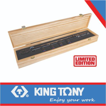KING TONY 5PCE GOLDEN DRAGON TORQUE WRENCH WITH 12PT SOCKETS