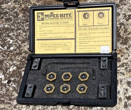 Mitee-Bite clamping system , 10mm fixture clamps , 14mm tee-slot clamps