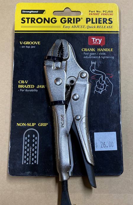 Strong Grip C-Jaw Pliers with crank handle , 150mm