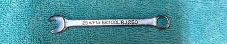Britool 1/4" ring open spanner