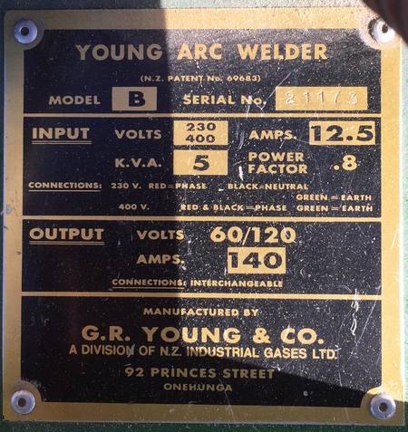 Youngs welder model B