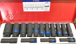 15PC 1/2"DR DEEP IMPACT SOCKET SET