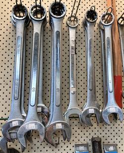 Large ring & open spanners , various sizes & prices
