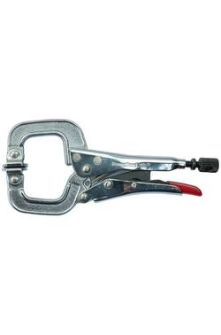 Locking c-clamp with swivel pads 165mm