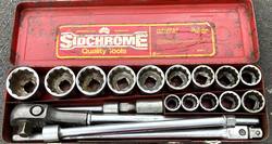 Sidchrome 3/4"dr socket set A/F , 15/16" -2"